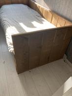 Steigerhouten bed - Eenpersoons, 90 cm, Eenpersoons, Bruin, Steigerhout