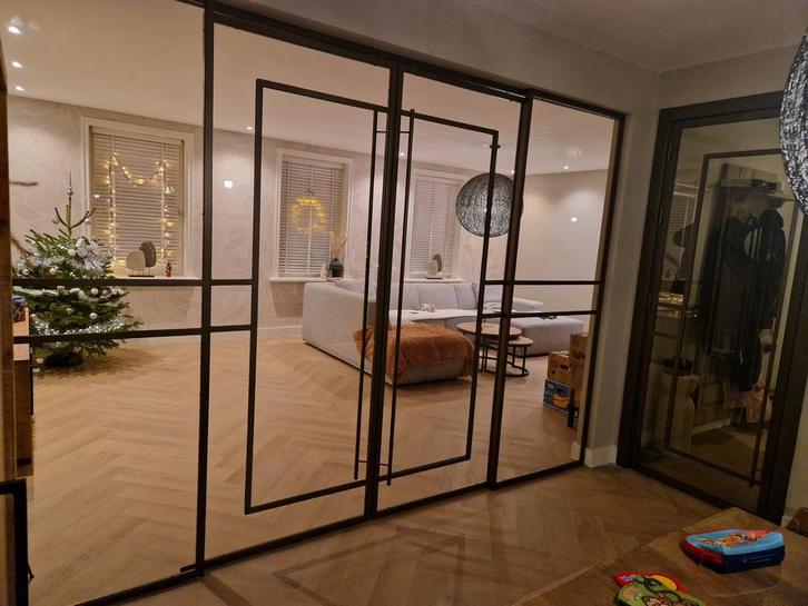 Industriële scheidingswand strak rank modern design, Doe-het-zelf en Verbouw, Deuren en Horren, Nieuw, Binnendeur, 215 cm of meer