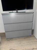 Ikea malm ladekast grijs, Ophalen, 50 tot 100 cm, Zo goed als nieuw, 3 of 4 laden