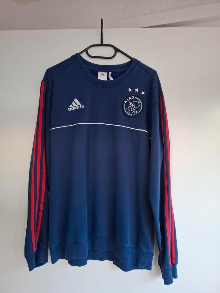 Ajax Trainingstrui 2017-2018, Kleding | Heren, Sportkleding, Zo goed als nieuw, Voetbal, Maat 48/50 (M), Blauw, Verzenden
