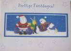 Prettige Feestdagen - kerstman - sneeuwpop in 3D, Verzamelen, Ansichtkaarten | Themakaarten, Gelopen, Overige thema's, Verzenden