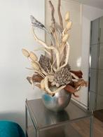 Chromen Pot met Kunstplanten, Ophalen