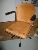 vintage fauteuil bureaustoel klassieker van Gispen ca 1920, Ophalen, Gebruikt, Zwart, Bureaustoel