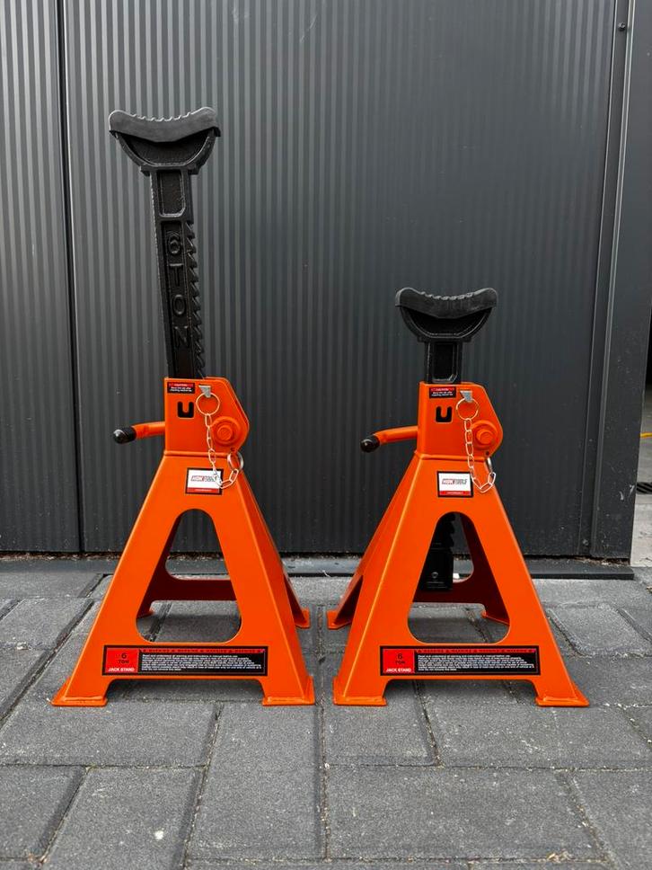 HDKTOOLS Assteunen set 6T extra veilig dubbele lock met hoes, Auto diversen, Autogereedschap, Nieuw, Ophalen of Verzenden