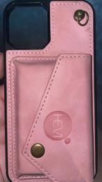 Casemania roze telefoonhoes incl. pasjeshouder iPhone 12, Ophalen of Verzenden, Nieuw, IPhone 12, Hoesje of Tasje