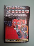 Transformers G1 Optimus Prime instructies, G1, Ophalen of Verzenden, Gebruikt, Autobots