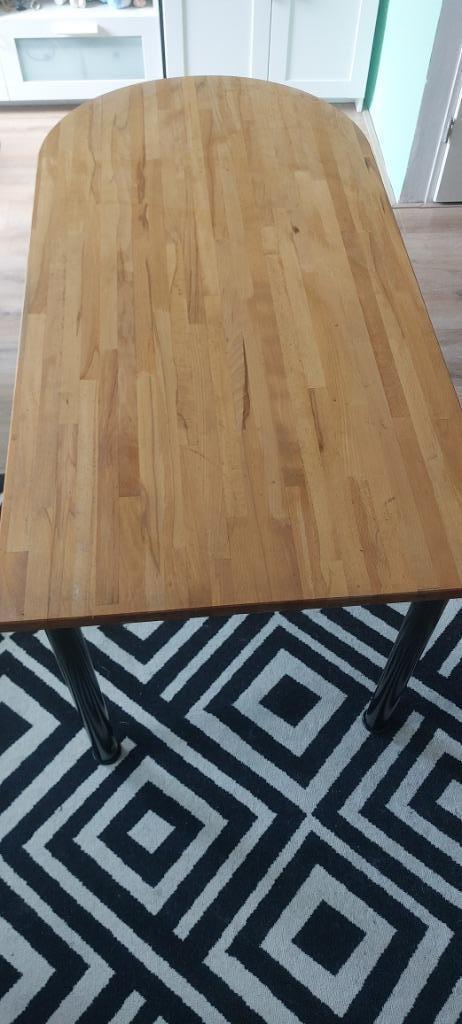 IKEA OVRARYD Tafel / Bureau (150x78x70 cm) met Zwarte Poten, Huis en Inrichting, Tafels | Eettafels, Gebruikt, 50 tot 100 cm, 100 tot 150 cm