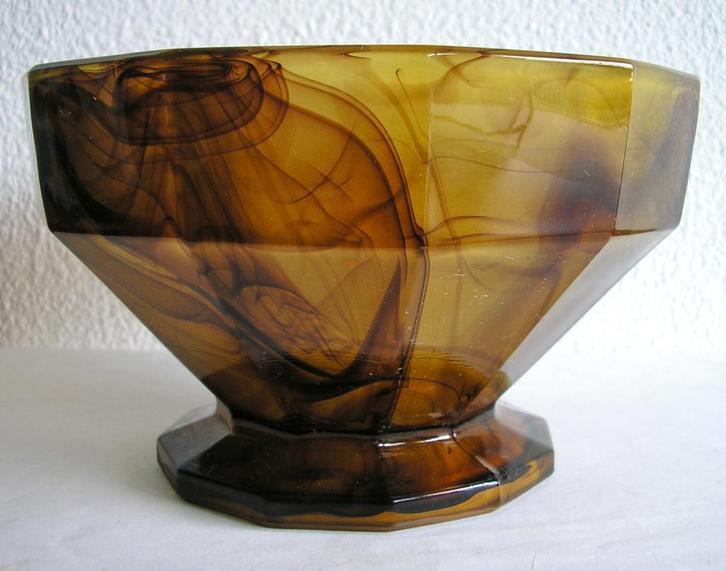 Cloud glass art deco kom / schaal Davidson & Co, Antiek en Kunst, Antiek | Glas en Kristal, Ophalen of Verzenden