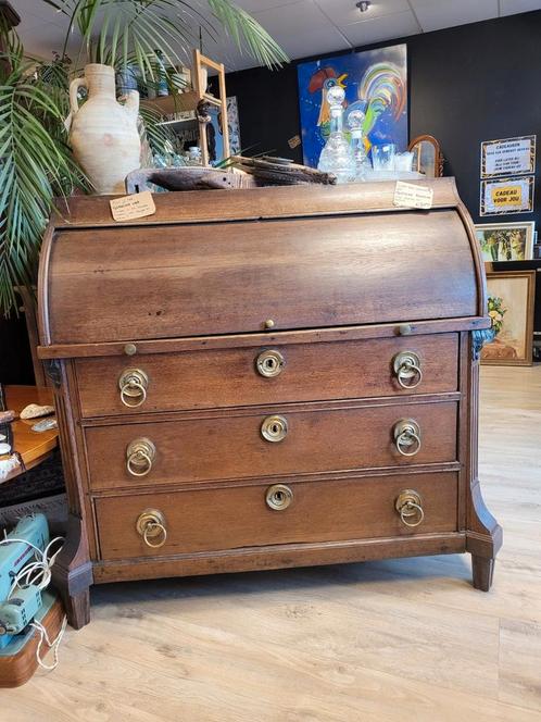 Antiek bureau met rolluik en veel vakjes, Antiek en Kunst, Antiek | Meubels | Kasten, Ophalen