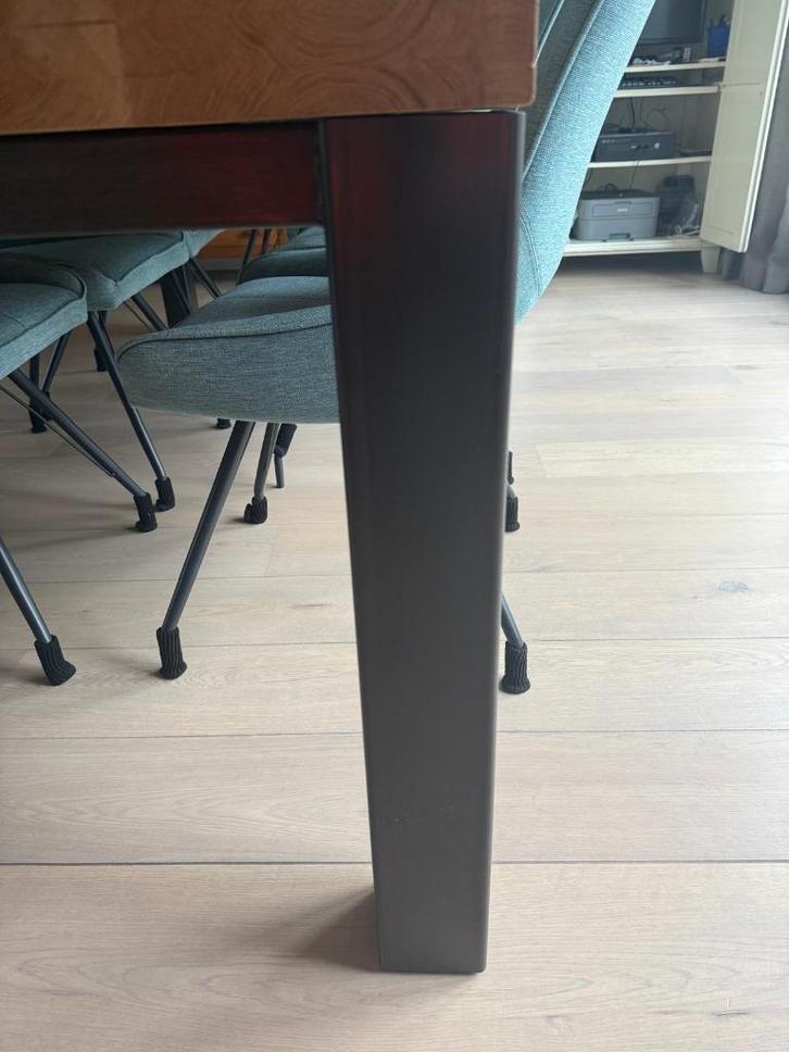 Eettafel (eiken blad), Huis en Inrichting, Tafels | Eettafels, Zo goed als nieuw, 100 tot 150 cm, 200 cm of meer, Vijf personen of meer