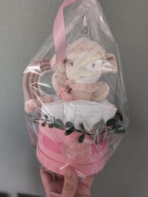 Luiertaart meisje, Kinderen en Baby's, Kraamcadeaus en Geboorteborden, Nieuw, Ophalen