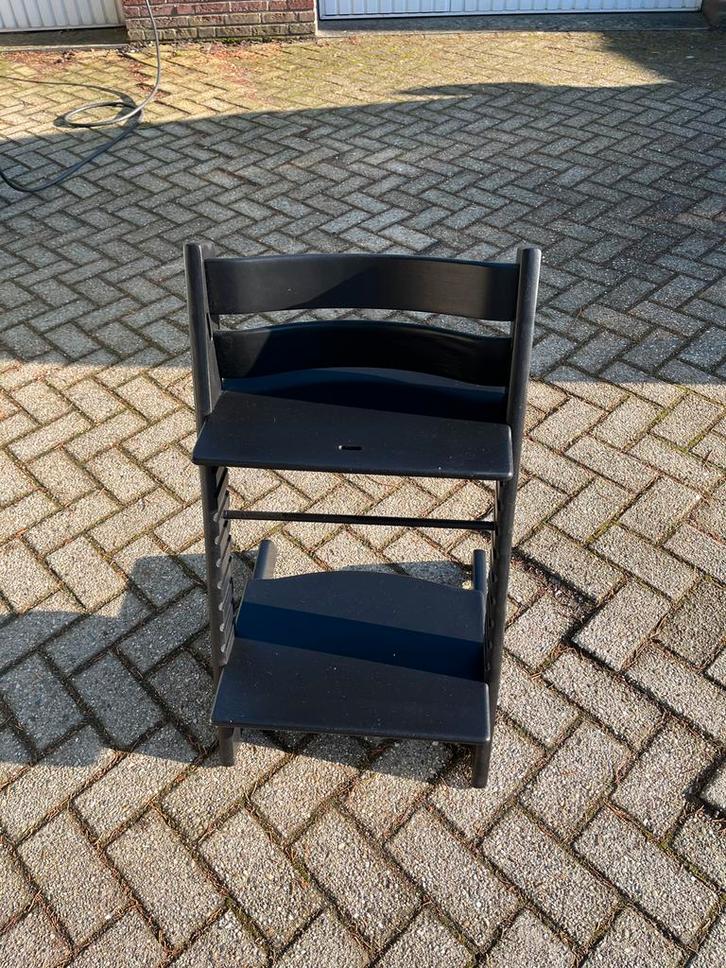 Zwart geschilderde Tripp Trapp stoel, Caravans en Kamperen, Caravan accessoires, Zo goed als nieuw, Ophalen