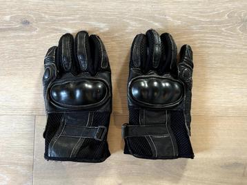 Motorhandschoenen zwart leer/textiel maat XL beschikbaar voor biedingen