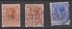 3 rolzegels perfin VVH, Postzegels en Munten, Postzegels | Nederland, Verzenden, T/m 1940, Gestempeld