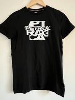 👕 Zwart kleurig Petrol T-Shirt met witte opdruk. Maat 164, Ophalen, Petrol, Zo goed als nieuw, Shirt of Longsleeve