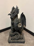 Obsidian dragon met kristallen bol 50 cm hoog, Ophalen, Gebruikt