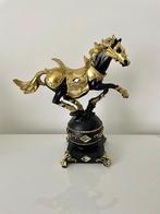 Paarden beeld goud decoratie, Verzamelen, Beelden en Beeldjes, Ophalen of Verzenden, Zo goed als nieuw, Dier
