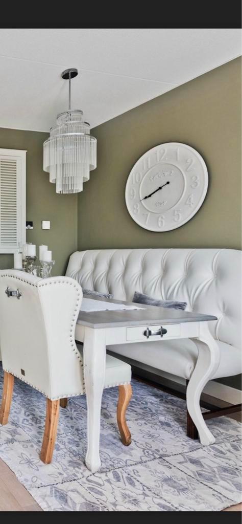 Riviera maison Eetkamertafel met Stoelen - Stijlvol!, Huis en Inrichting, Tafels | Eettafels, Zo goed als nieuw, 50 tot 100 cm