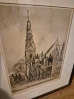 OUDE KERK PLEIN IN AMSTERDAM, Antiek en Kunst, Ophalen of Verzenden