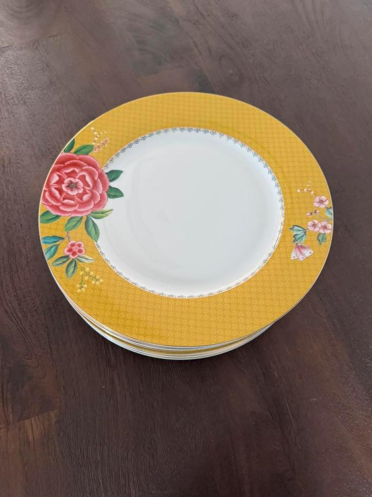 Pip Studio Blushing Birds geel – limited edition –, Huis en Inrichting, Keuken | Servies, Zo goed als nieuw, Bord(en), Overige stijlen