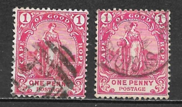 Cape Of Good Hope Zuid Afrika 1893 Hope en Tafelberg, Postzegels en Munten, Postzegels | Afrika, Gestempeld, Zuid-Afrika, Verzenden