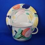 Arabia Arctica POETICA - 2 kop en schotels met bloemen, Huis en Inrichting, Keuken | Servies, Ophalen of Verzenden, Zo goed als nieuw