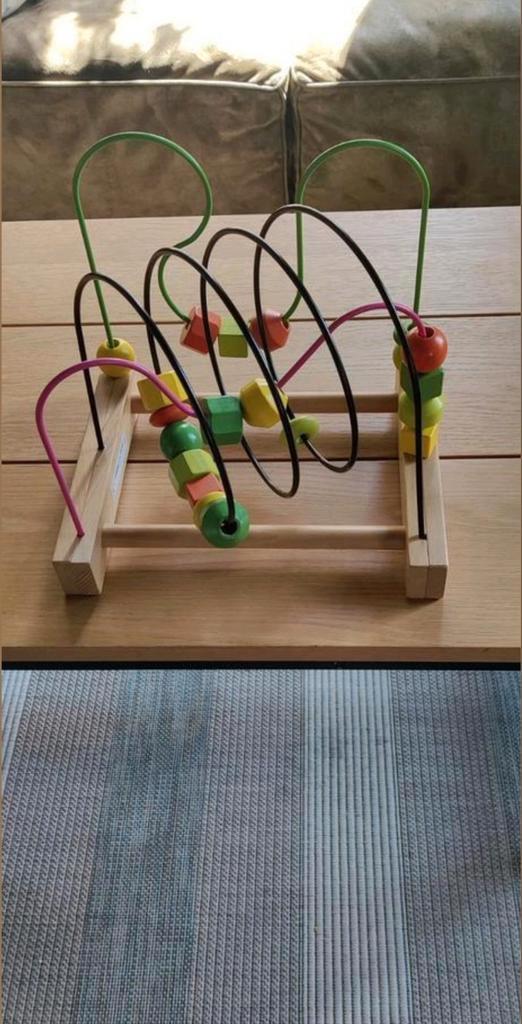 Ikea Mula Kralenspiraal., Tuin en Terras, Bloembakken en Plantenbakken, Gebruikt, Hout, Minder dan 30 cm, Rond, Ophalen of Verzenden