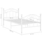 Eenpersoons bed met matras, Huis en Inrichting, Slaapkamer | Bedden, 90 cm, Eenpersoons, Metaal, Wit