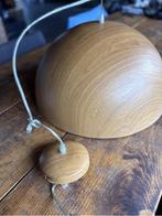Prachtige hanglamp Willemse teakhouten look, Ophalen, Zo goed als nieuw, Minder dan 50 cm