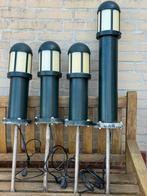Tuinlampen 220 Volt met rvs prikkers en snoeren, Ophalen, Gebruikt, Staande lamp, Netvoeding