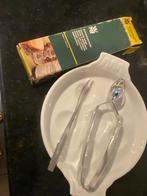 6x Escargot schaaltjes + WMF slakkentangen en vorkjes -, Ophalen, Zo goed als nieuw, Rvs of Chroom, Vaatwasserbestendig