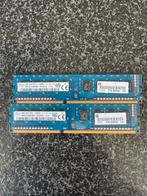 2 x 4gb pc3 12800u, Computers en Software, RAM geheugen, DDR3, Ophalen of Verzenden, Zo goed als nieuw, Desktop