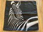 Kussenhoes Zebra, Ophalen of Verzenden, Nieuw, Zwart, Vierkant