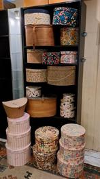 Vele hoedendozen karton oud, vintage antieke spaanderdoos, Antiek en Kunst, Ophalen