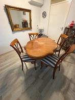 Antieke biedermeier eethoek, Huis en Inrichting, Gebruikt, 100 tot 150 cm, 50 tot 100 cm, Ovaal