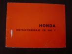 Honda CB500T 1974 motorfiets instructie boekje CB 500 Twin, Motoren, Ophalen of Verzenden, Honda