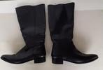 Dameslaarzen leer zwart maat 38, met spitse neus, Hoge laarzen, Zwart, Ophalen of Verzenden, Gedragen