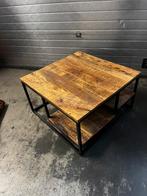 Mangohouten Salontafel / bijzettafel LOODS5, Ophalen, Vierkant, 50 tot 100 cm, Minder dan 50 cm