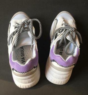 sneakers wit/paarse schoenen Via Giulia NIEUW