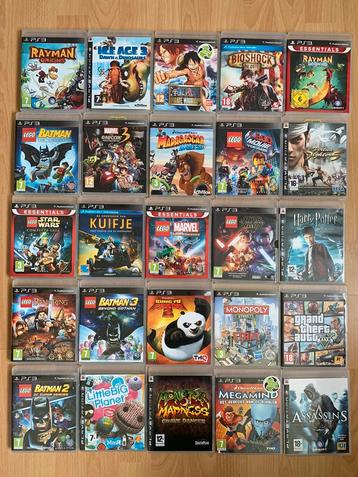 250 ps3 spellen (los te koop) GTA 5, Minecraft, Rayman,Sonic beschikbaar voor biedingen