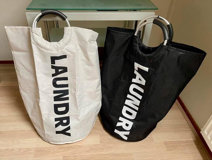 WASMANDEN / WASZAKKEN - Zwart/Wit - NIEUW! 2 Stuks., Huis en Inrichting, Badkamer | Badtextiel en Accessoires, Nieuw, Overige typen
