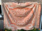 Wollen Deken Tweekleurig oranjeroze en creme, Ophalen of Verzenden, Gebruikt