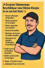 Betrouwbare Klusjesman voor al uw kleine klussen in huis!, Doe-het-zelf en Verbouw, Hout en Planken, Ophalen, Minder dan 25 mm