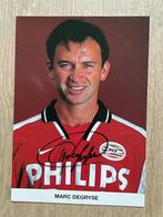 Fotokaart Marc DeGrijse (PSV) met originele handtekening., Ophalen of Verzenden, Nieuw, PSV, Spelerskaart