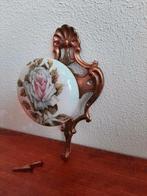 Vintage italiaanse haak- messing met porselein, Ophalen of Verzenden
