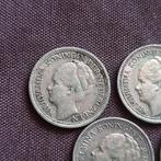 9 Zilveren 10 Cents Koningin Wilhelmina, Verzenden, Koningin Wilhelmina, 10 cent