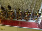 5x vintage hanglamp glas 60er glashutte Limburg stukprijs, Ophalen, 50 tot 75 cm, 60er, Glas