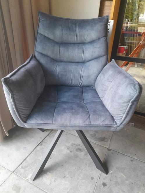 Zachte gecaptioneerde velours draaistoel zgan, Huis en Inrichting, Stoelen, Zo goed als nieuw, Eén, Overige materialen, Overige kleuren