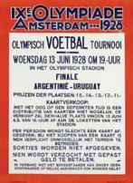 Gezocht poster voetbalfinale Olympische Spelen '28 Amsterdam, Ophalen