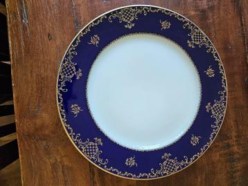 6 Dinerborden Rosenthal Classic Rose kobaltblauw met goud beschikbaar voor biedingen